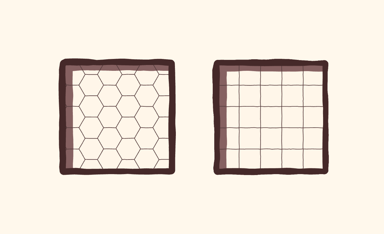 Includes square and hex grids