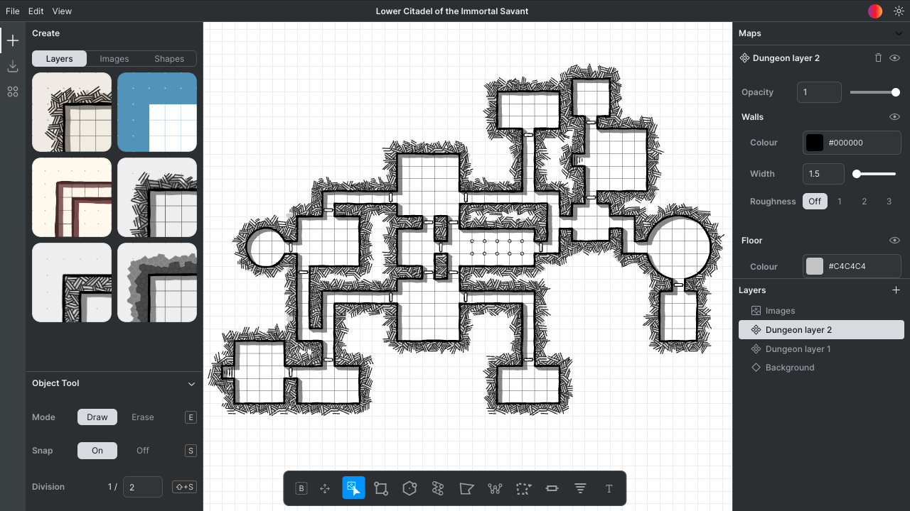 Watabou's One Page Dungeon Generator